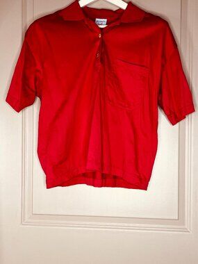 Vintage Mondi Tomato Red Polo Shirt Large